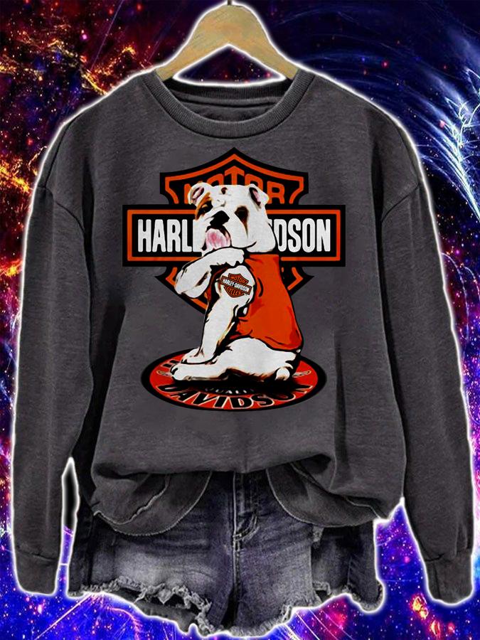 Bulldog Tattoo Motor Harley-davidson Cycles t-shirt sweatshirt