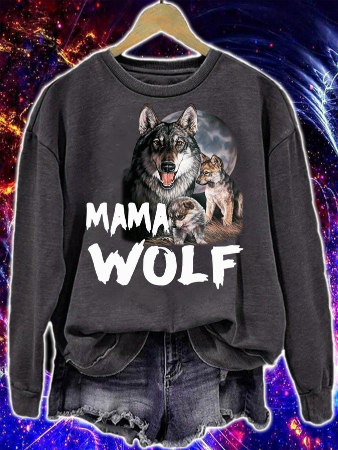 Nice Mama Wolf Matching Family Tribe Wolves Moon Mom Mother t-shirt sweatshirt