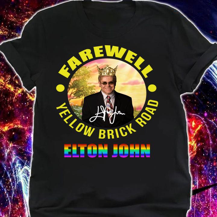 Elton John Farewell Yellow Brick Road Signature LGBT t-shirt shirt
