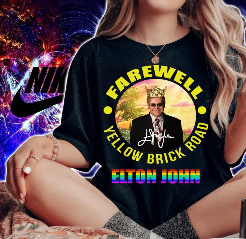 Elton John Farewell Yellow Brick Road Signature LGBT t-shirt woman shirt