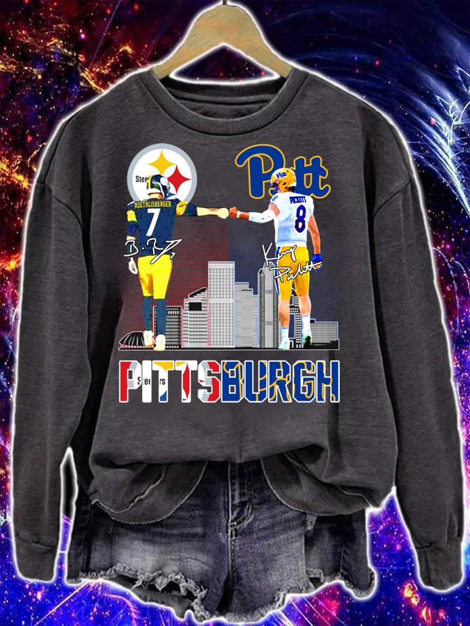 Pittsburgh Ben Roethlisberger vs Kenny Pickett signature t-shirt sweatshirt