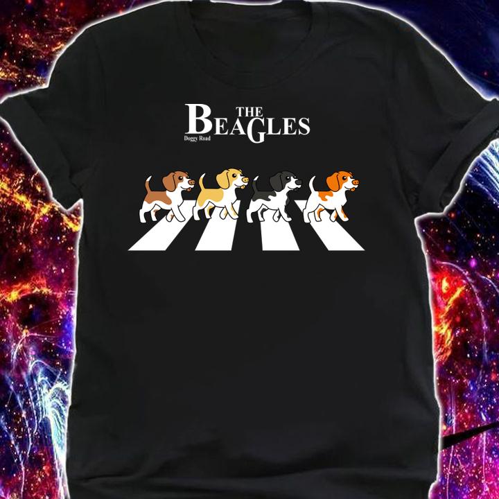 The Beagles parody The Beatles abbey road t-shirt shirt