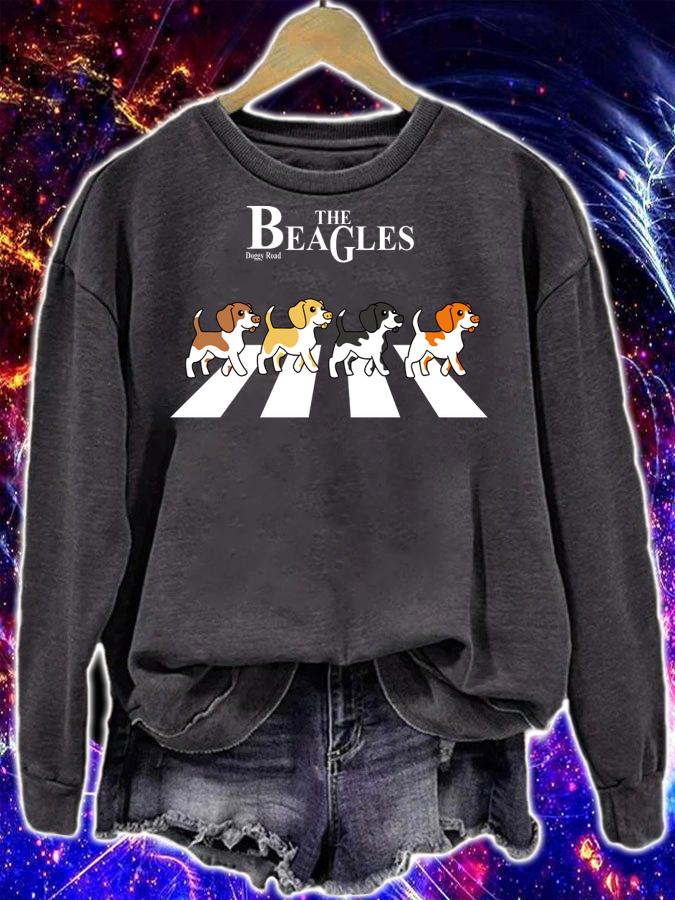 The Beagles parody The Beatles abbey road t-shirt sweatshirt