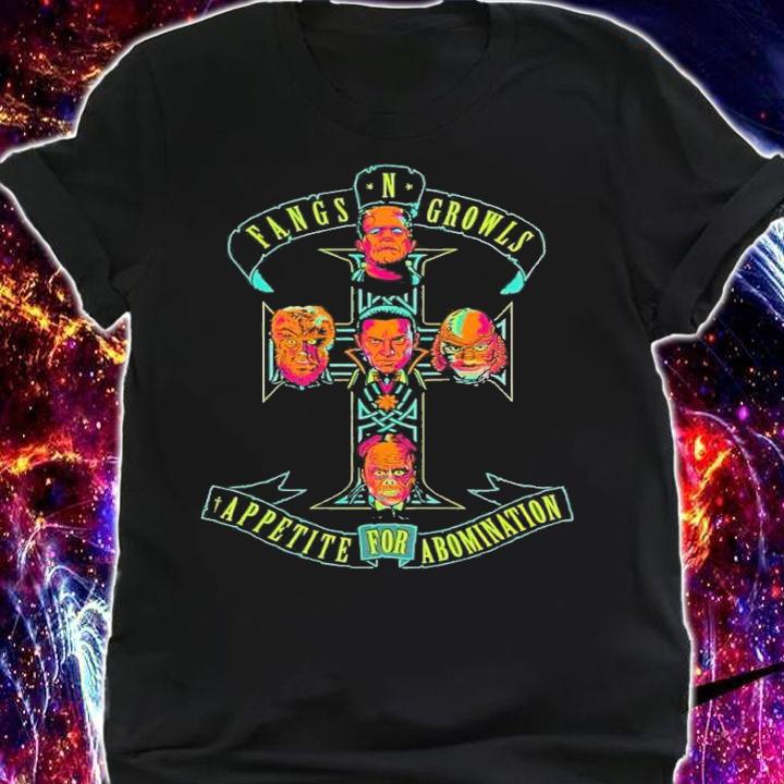 Fangs n Growls appetite for abomination t-shirt shirt