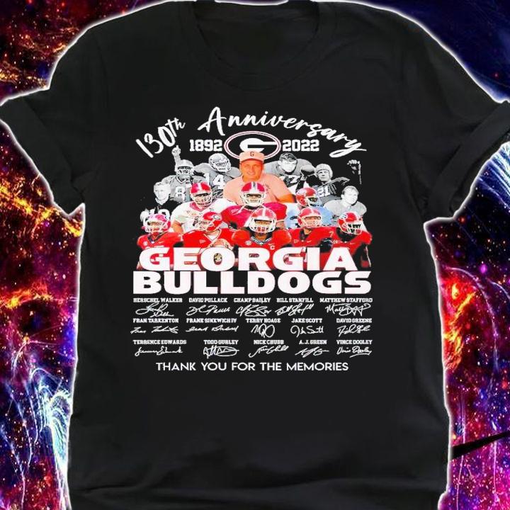 130th anniversary 1892 2022 Georgia Bulldogs thank you for the memories shirt t-shirt shirt