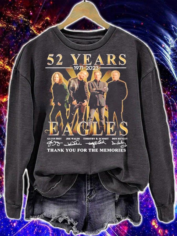 52 Years 1971-2023 Eagles Signatures Thank You For The Memories Shirt t-shirt sweatshirt