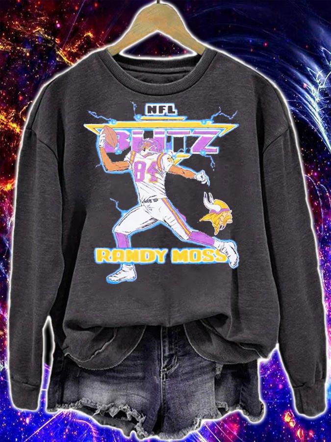 Blitz Vikings Player Randy Moss NFL Minnesota Viking Shirt t-shirt sweatshirt