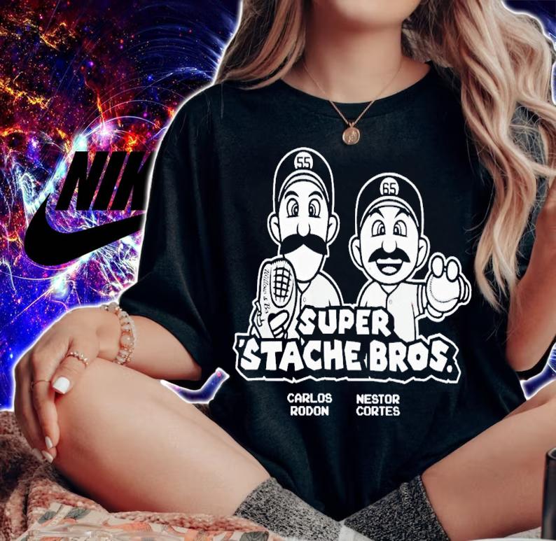 Carlos Rodon and Nestor Cortes Super Stache Bros shirt t-shirt woman shirt