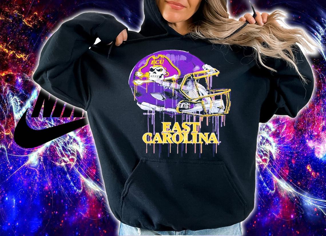East Carolina Pirates Original Dripping Football Helmet Shirt t-shirt hoodie