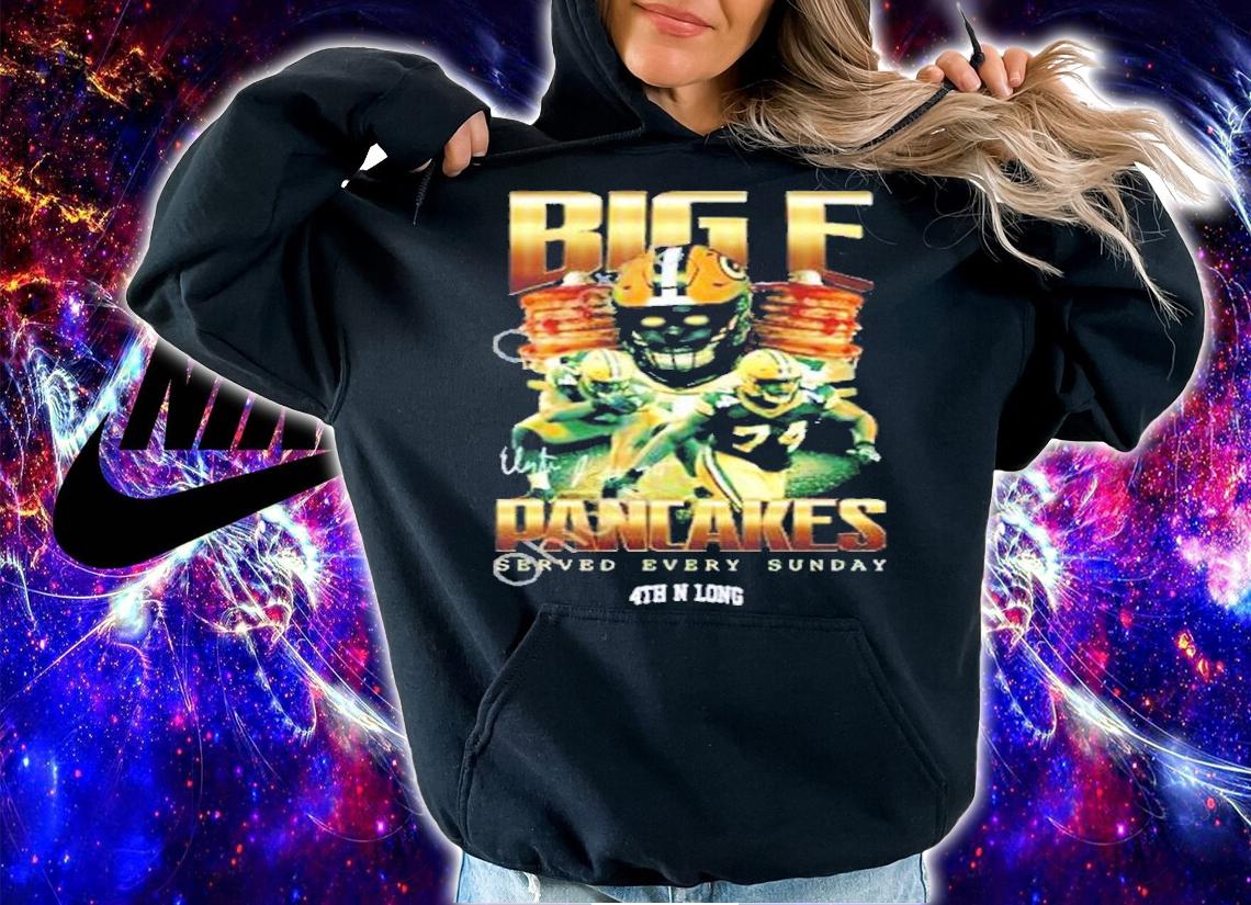 Elgton Jenkins Big E Pancakes Served Every Sunday T-Shirt t-shirt hoodie