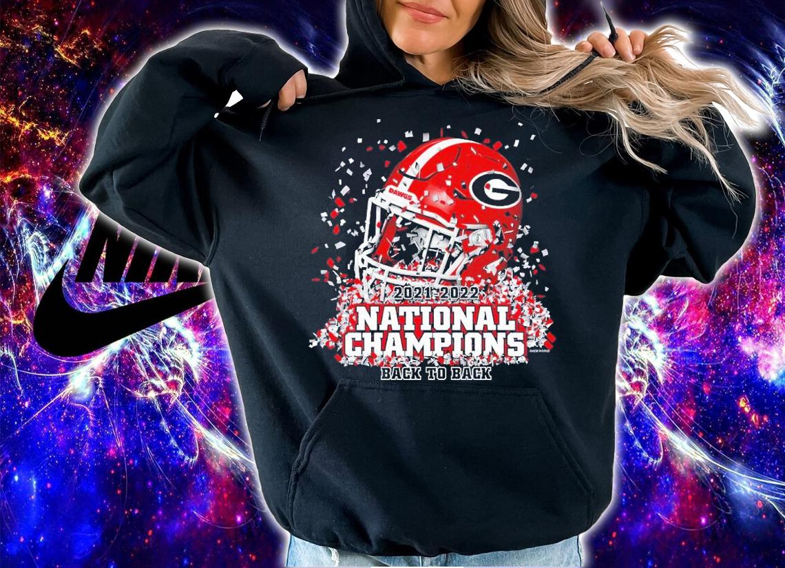 Georgia Bulldogs Back-To-Back College Football Playoff National Champions Confetti Helmet shirt t-shirt hoodie
