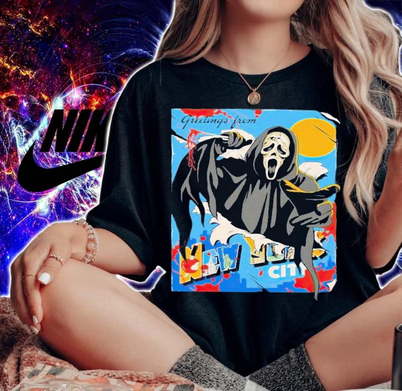 Ghost face greetings from New York City shirt t-shirt woman shirt