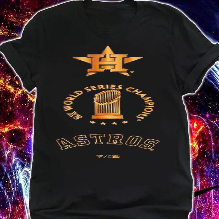 Houston Astros 2X World Series Champions Gold Luxe T-Shirt t-shirt shirt