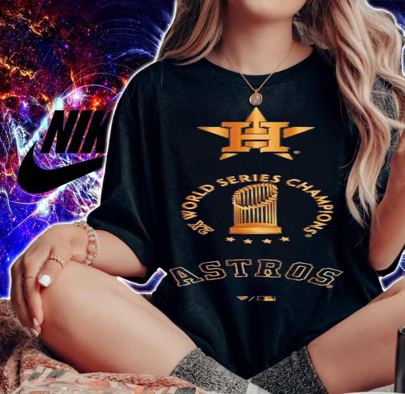 Houston Astros 2X World Series Champions Gold Luxe T-Shirt t-shirt woman shirt