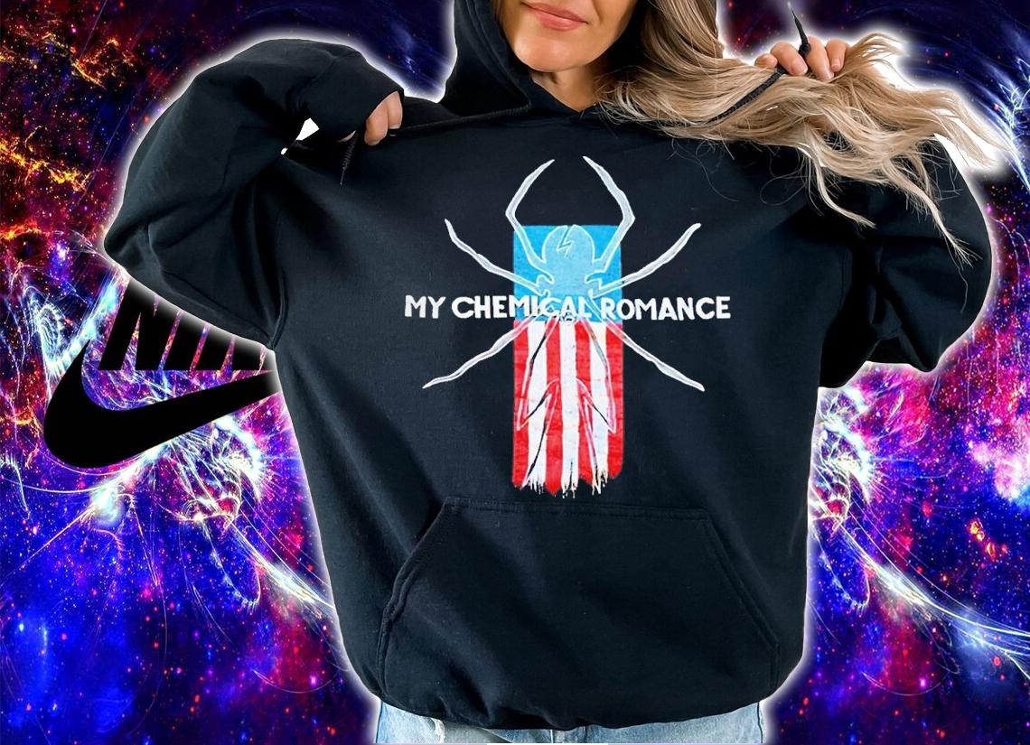 MCR Spider American Flag shirt t-shirt hoodie