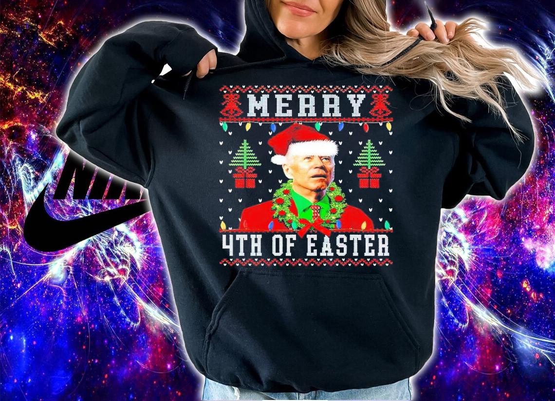 Merry 4th of Easter Funny Biden Christmas shirt t-shirt hoodie