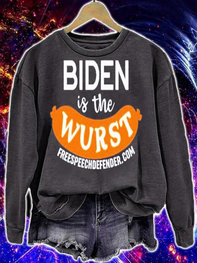 Freespeechdefender Biden Is The Wurst T-Shirt t-shirt sweatshirt