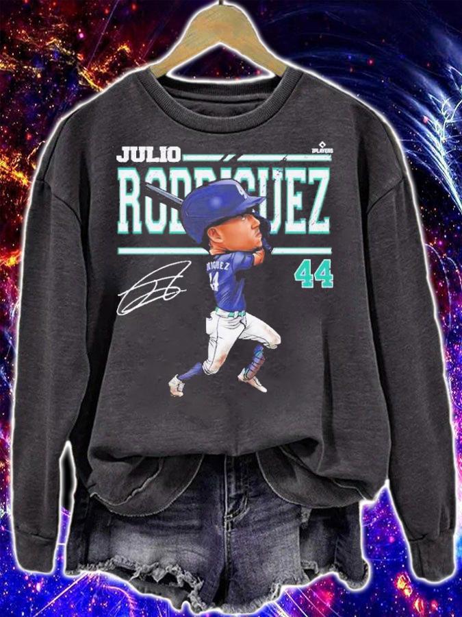 Julio Rodriguez Seattle Cartoon Basketball Signature Shirt t-shirt