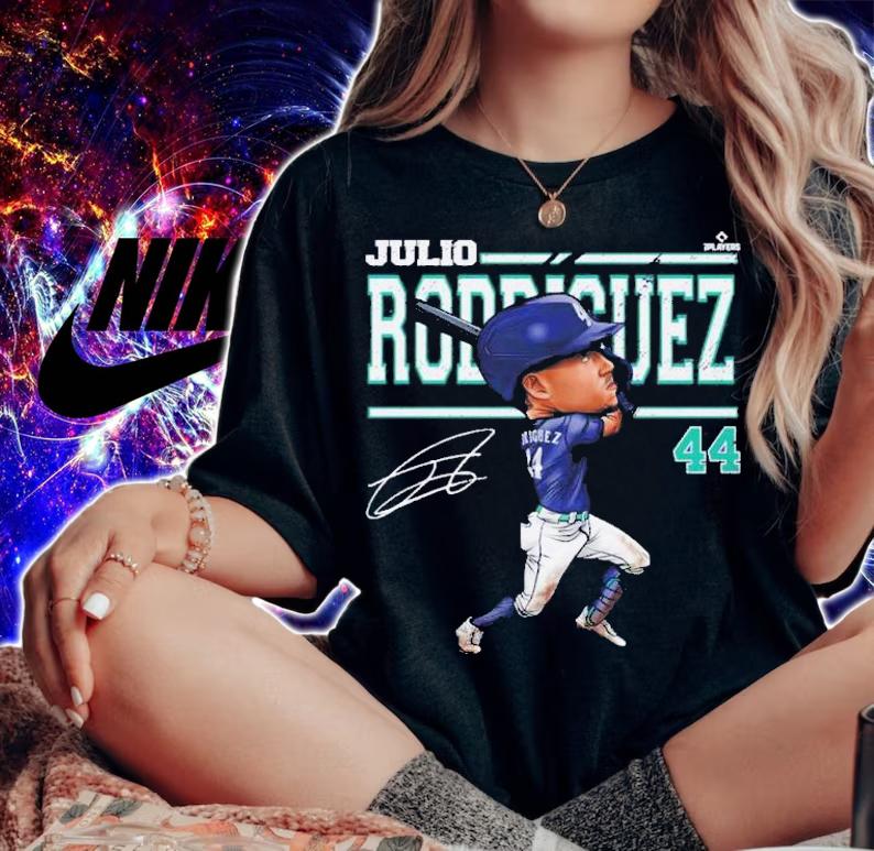 Julio Rodriguez Seattle Cartoon Basketball Signature Shirt t-shirt