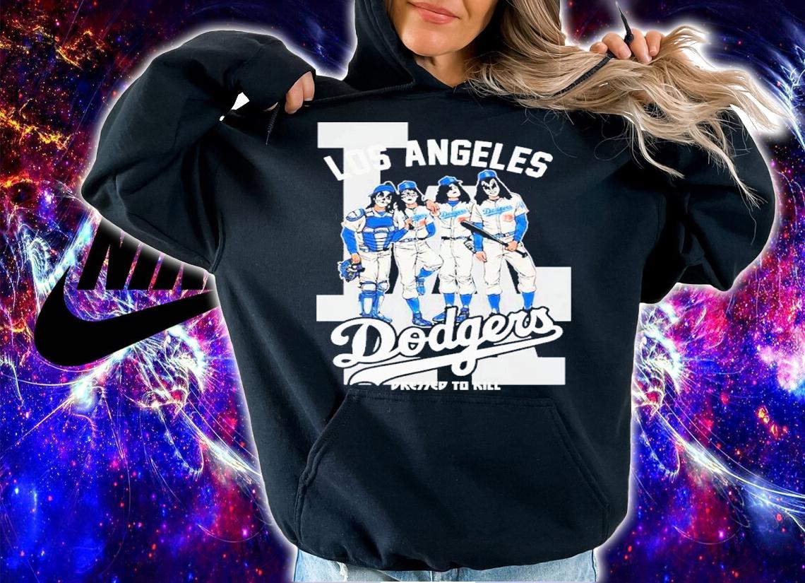 Los Angeles Dodgers Kiss Band Dressed To Kill Shirt t-shirt