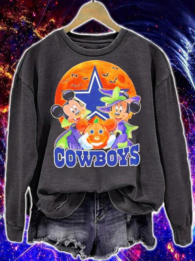 Mickey Mouse And Minnie Mouse Dallas Cowboys Halloween Shirt t-shirt sweatshirt