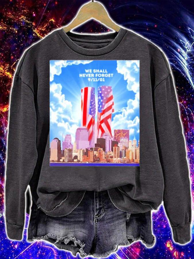 Remembering 911 S.E.V. Autographed Print by The Artist Classic Patriot Day T-Shirt t-shirt