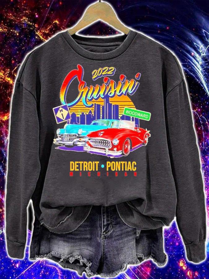 Cruisin 2022 Detroit To Pontiac Michigan Classic Cars shirt t-shirt sweatshirt