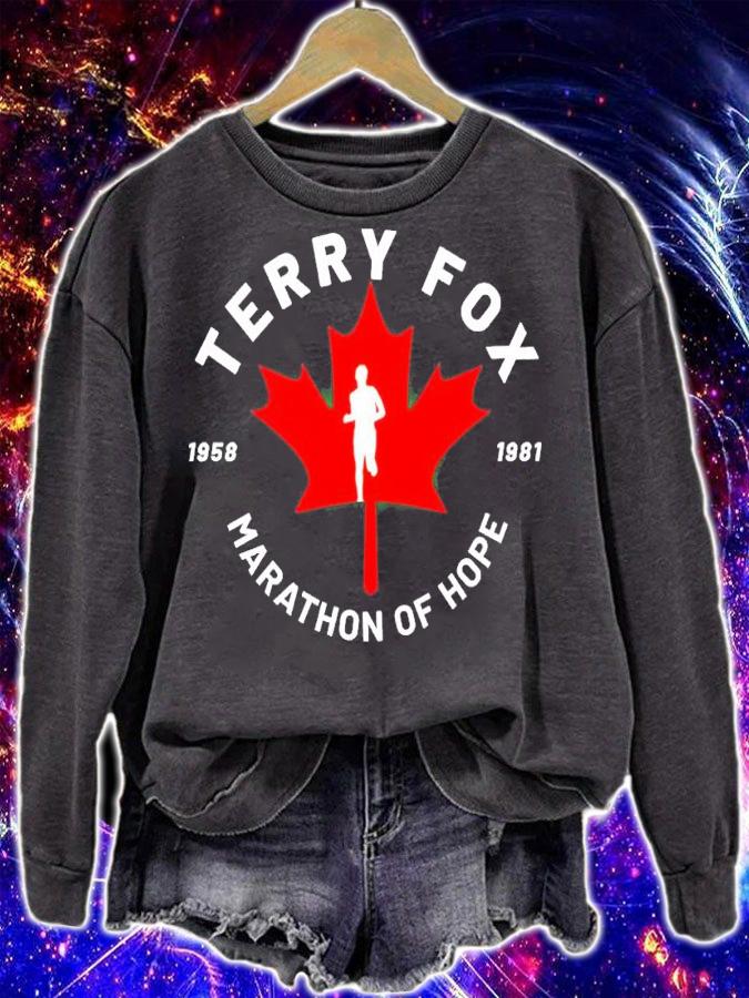Terry Fox Canada Maple Leaf Marathon Of Hope shirt t-shirt