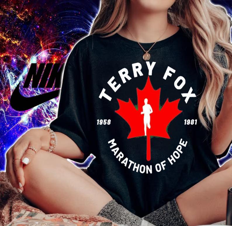 Terry Fox Canada Maple Leaf Marathon Of Hope shirt t-shirt