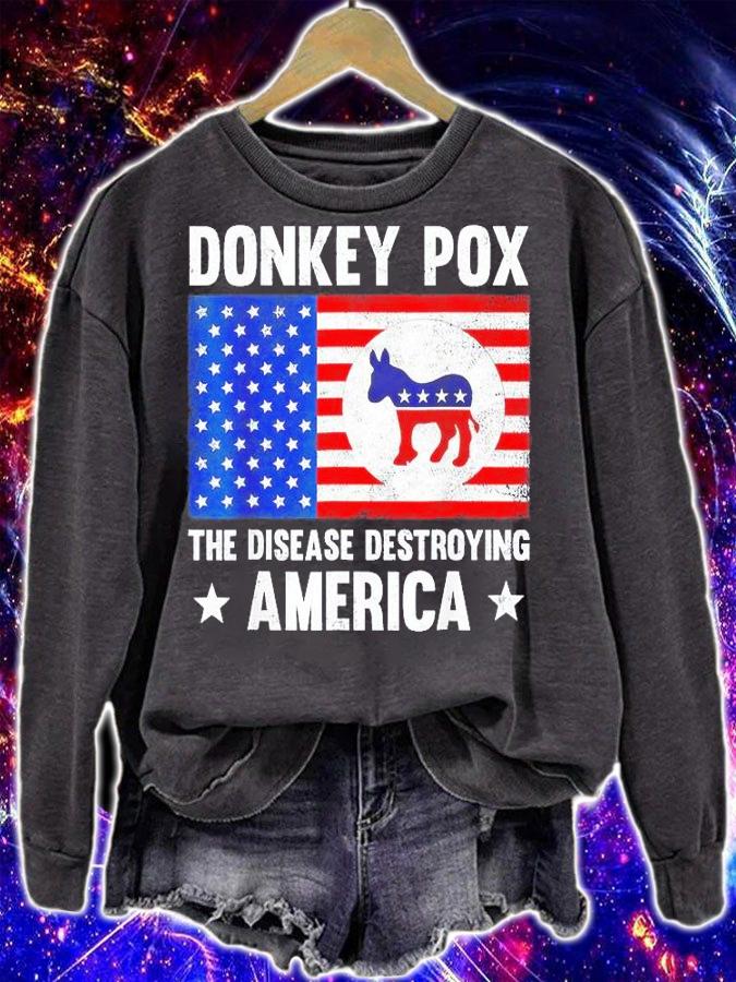 Donkey Pox The Disease Destroying America Anti Biden T-Shirt t-shirt