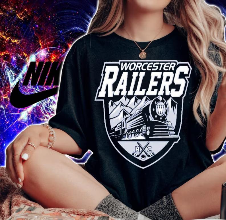 Echl Worcester Railers Hockey Logo 2022 T-Shirt t-shirt woman shirt