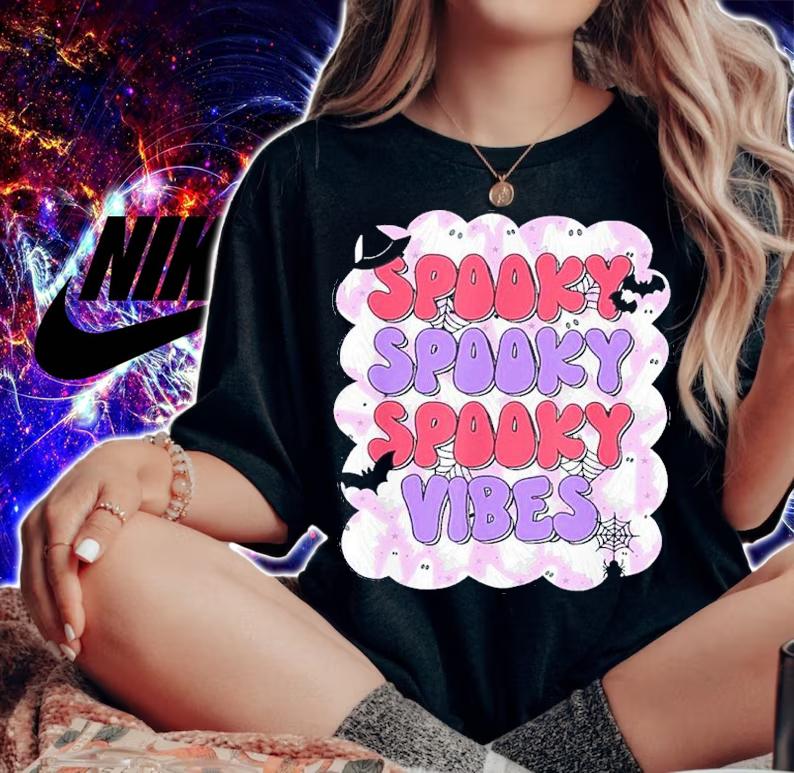 Groovy Spooky Season Spooky Vibes Hippie Halloween Costume Shirt t-shirt woman shirt
