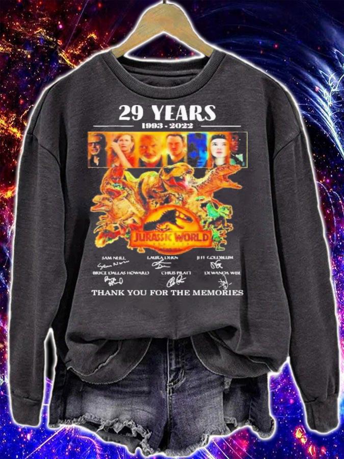 Jurassic World Dominion 29 Years 1993-2023 Signatures Thank You For The Memories Shirt t-shirt sweatshirt