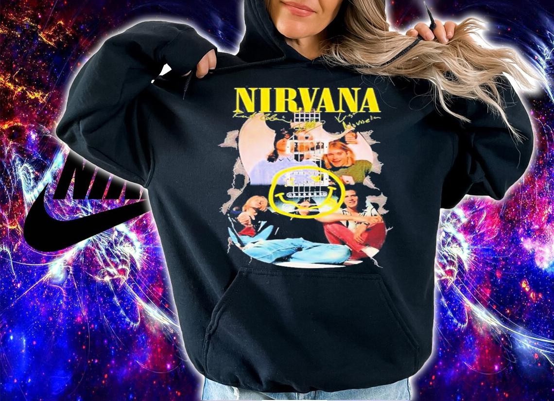Nirvana Guitar Band Signatures Shirt t-shirt hoodie