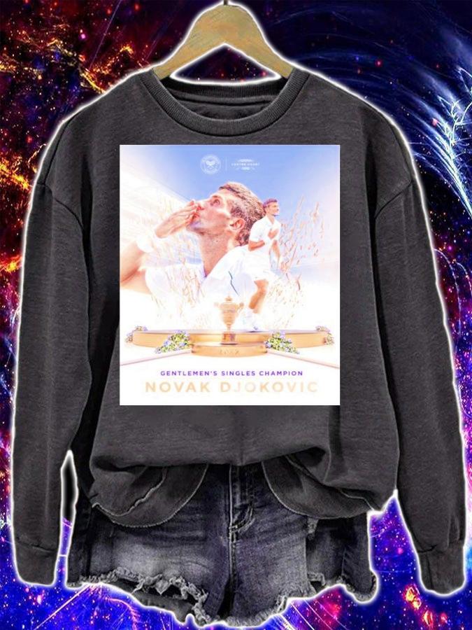 Novak Djokovic Gentlemen's Singles Champions Shirt t-shirt sweatshirt