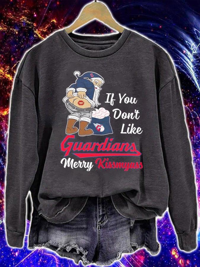 Santa Claus If You Dont Like Cleveland Guardians Merry Kissmyass Christmas t-shirt sweatshirt