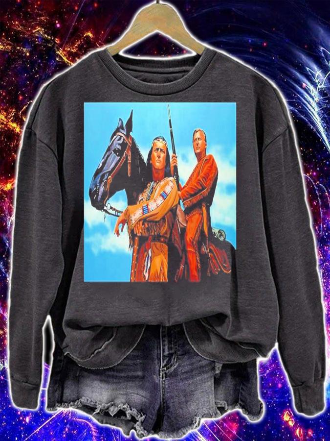 Winnetou and Old Shatterhand Painting shirt t-shirt