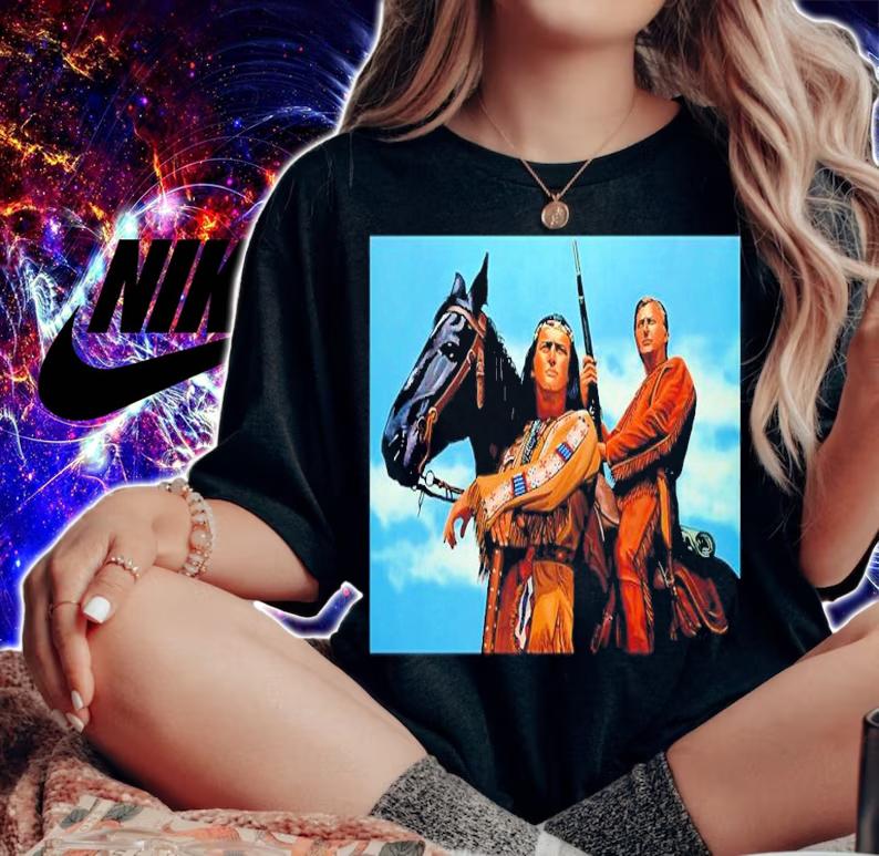 Winnetou and Old Shatterhand Painting shirt t-shirt