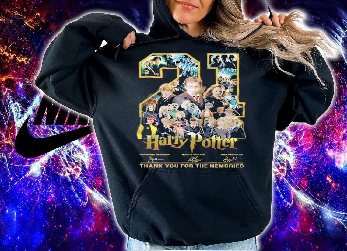21 Years Harry Potter Signatures Thank You For The Memories Shirt t-shirt hoodie
