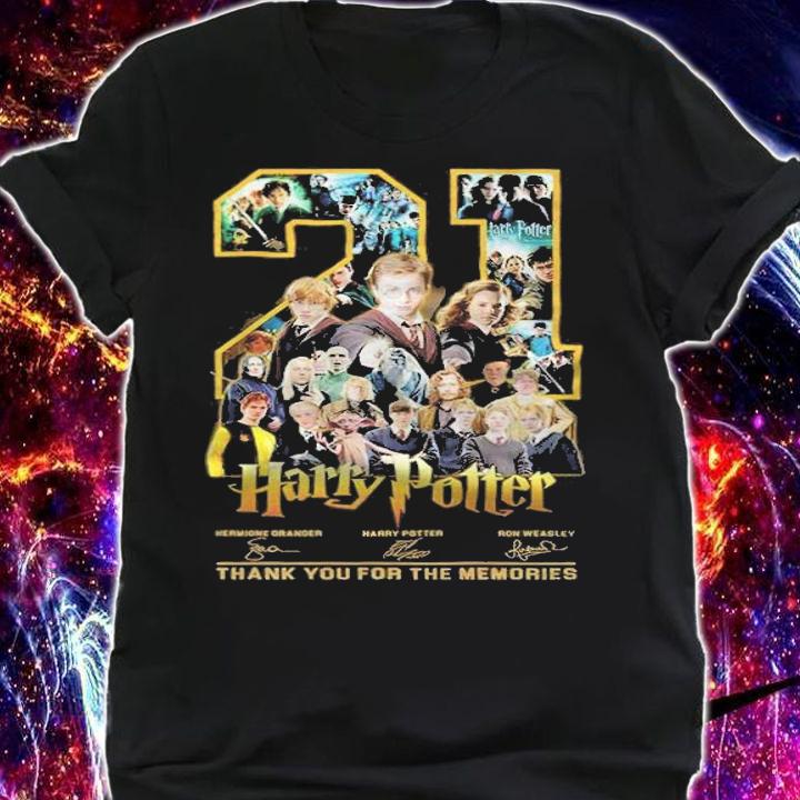 21 Years Harry Potter Signatures Thank You For The Memories Shirt t-shirt shirt
