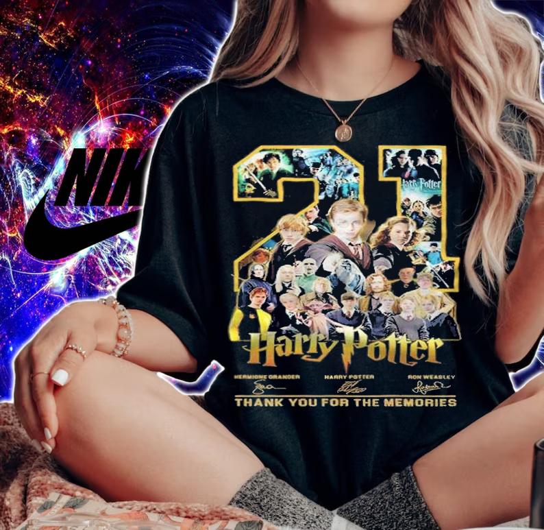21 Years Harry Potter Signatures Thank You For The Memories Shirt t-shirt woman shirt