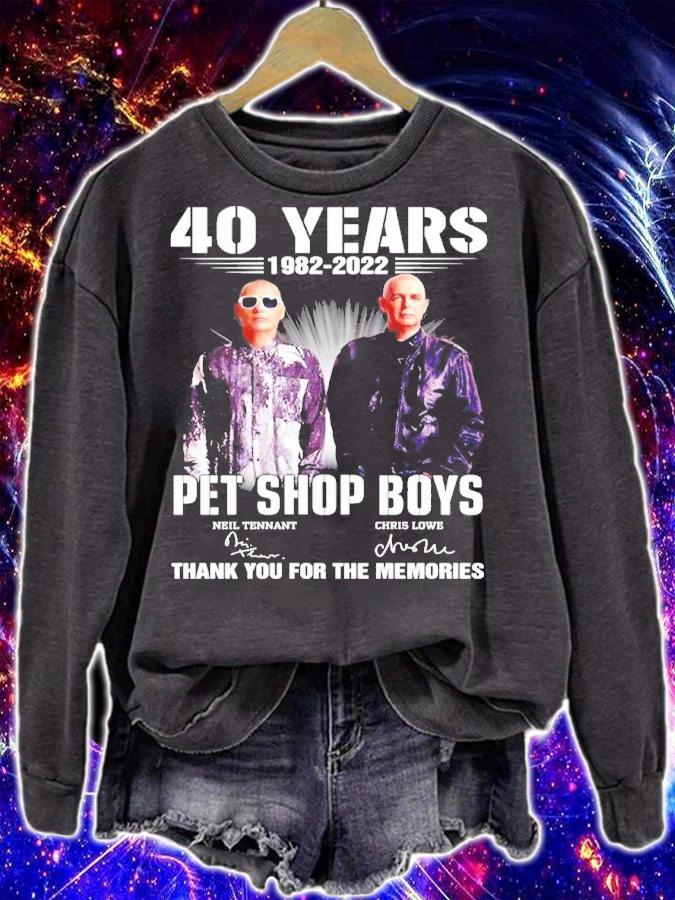 40 Years 1982-2022 Pet Shop Boys Signatures Thank You For The Memories Shirt t-shirt
