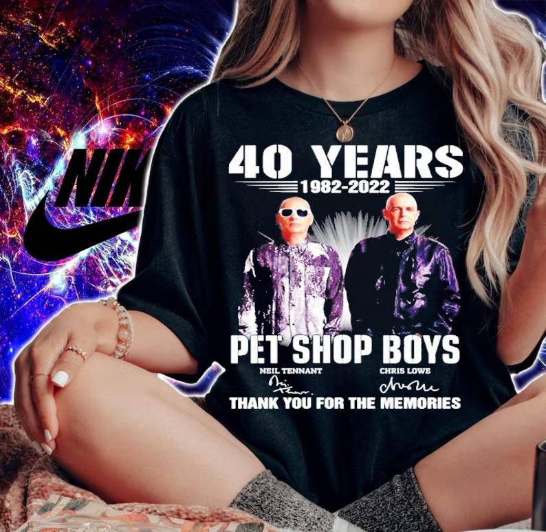 40 Years 1982-2022 Pet Shop Boys Signatures Thank You For The Memories Shirt t-shirt