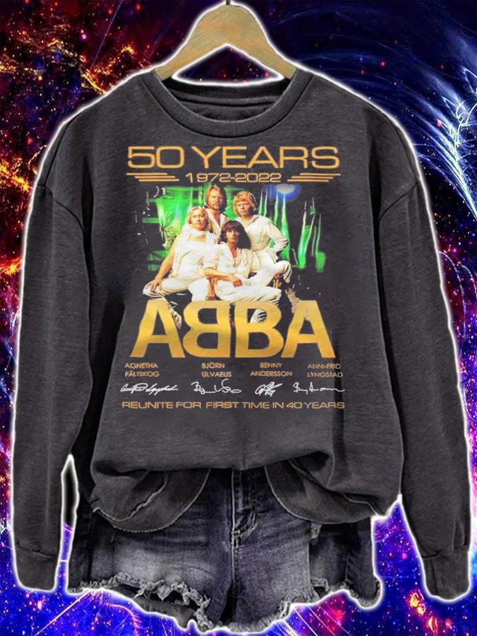 50 years 1972-2022 ABBA signatures reunite for first time in 40 years shirt t-shirt sweatshirt