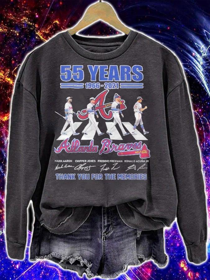 55 years Atlanta Braves 1966-2021 Abbey Road signatures shirt t-shirt sweatshirt