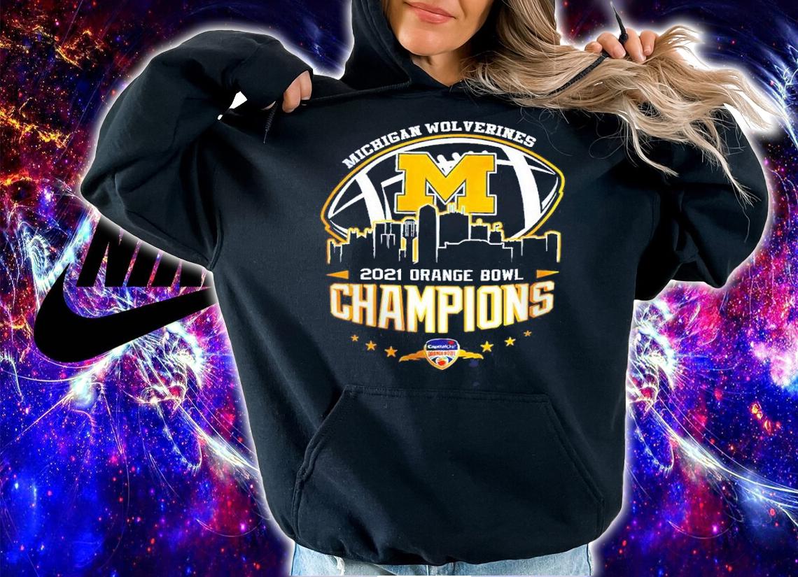 2021 Orange Bowl Champions NCAA Graphic Michigan Wolverines shirt t-shirt hoodie