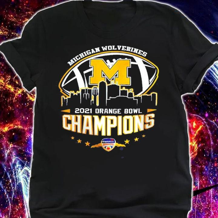 2021 Orange Bowl Champions NCAA Graphic Michigan Wolverines shirt t-shirt shirt