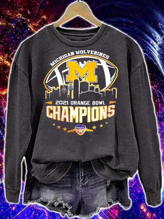 2021 Orange Bowl Champions NCAA Graphic Michigan Wolverines shirt t-shirt sweatshirt