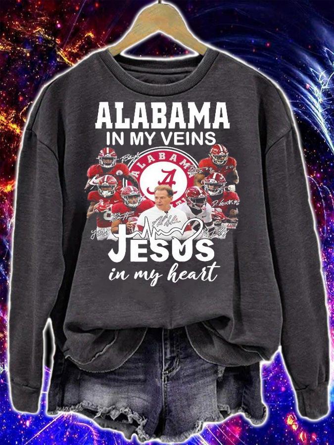 Alabama In My Veins Jesus In My Heart t-shirt sweatshirt