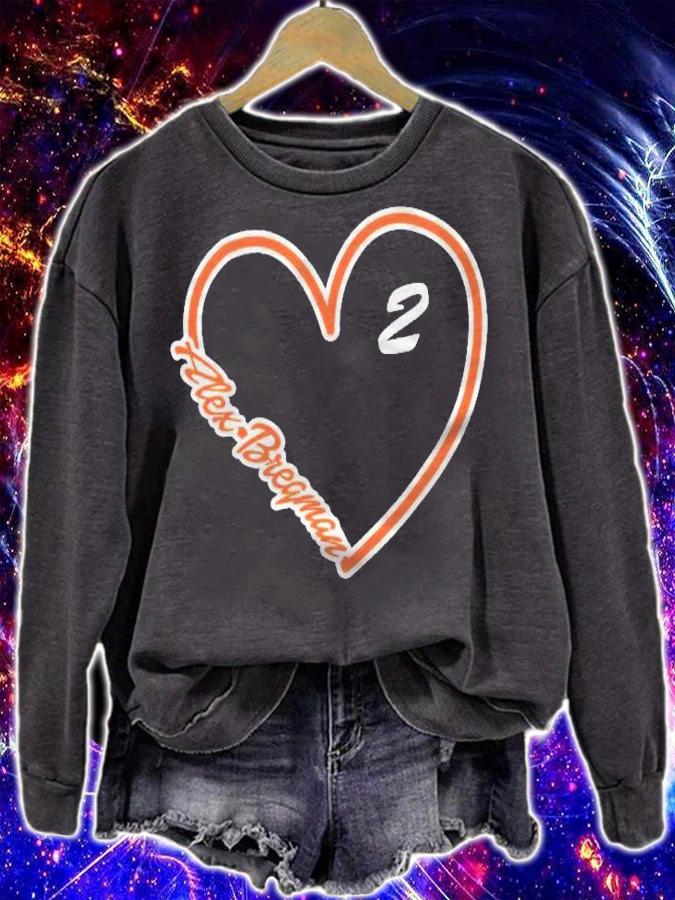 Alex Bregman Heart Script Gameday Shirt t-shirt sweatshirt